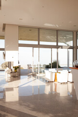 Sofa and armchairs in modern living room