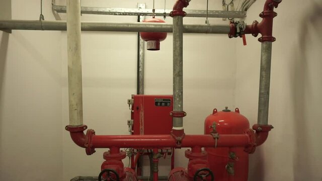 Industrial Building Fire Extinguishing Water Sprinkler System - Interior View