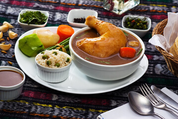 Pepián, a traditional dish of Guatemalan cuisine, is made with aromatic spices.