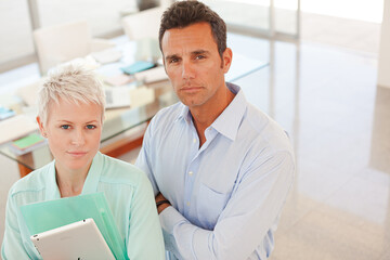 Obraz premium Business people smiling in office