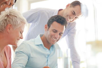 Fototapeta premium Business people talking in office