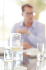 Businessman sitting in office