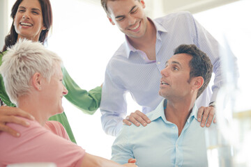 Fototapeta premium Business people talking in office