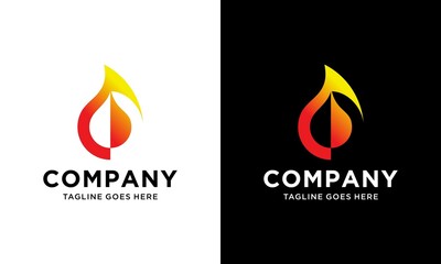 Water drop fire logo design template icon. May be used in ecolog