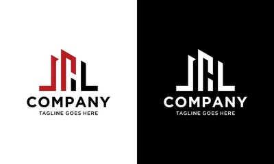 Letter H building logo icon design minimalist style illustration. creative simple apartment vector .