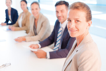Business people meeting at conference table