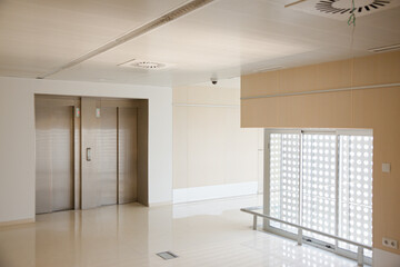 Elevator inside modern building