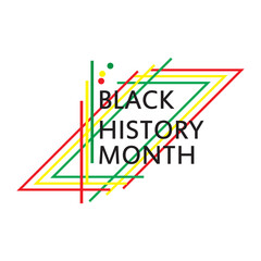 black history day icon vector, african flag template, background poster