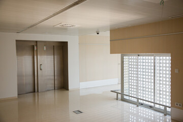 Elevator inside modern building