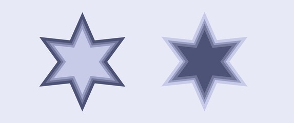 Seamless star layers in blue, seamless star for ui or ux element, background element, heading background, abstract geometric element for your creative design.