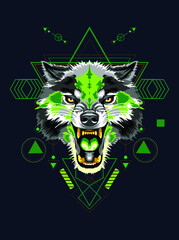 Green Wolf Sacred Geometry