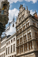 Fototapeta na wymiar Neo-Renaissance building on Grote Markt street, Antwerp, Belgium