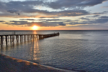 Fototapeta na wymiar Sunrise over the coast of Alushta