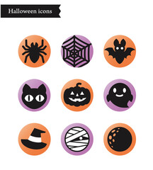 Halloween items symbol icon