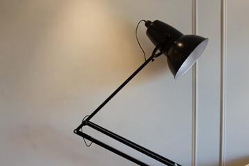 Close up of black lamp