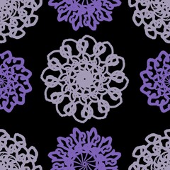 mandala abstract seamless pattern background fabric design print wrapping paper digital illustration texture wallpaper 