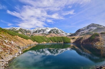 晩秋の立山連峰　ミクリガ池