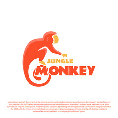 Creative jungle monkey logo design. logo for your brand or business