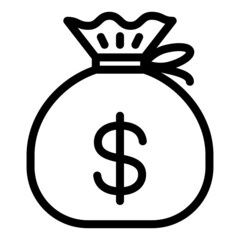 ドル　現金袋　ベクターイラスト