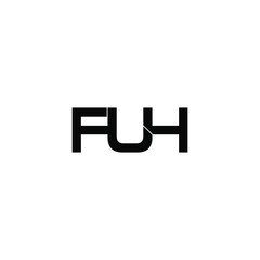 fuh initial letter monogram logo design