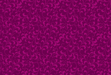 唐草模様の背景素材【ワインレッド】