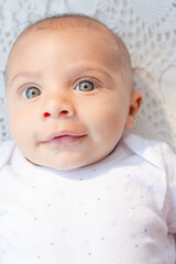 Close up of baby boy's face