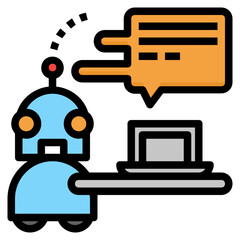 chatbot line icon