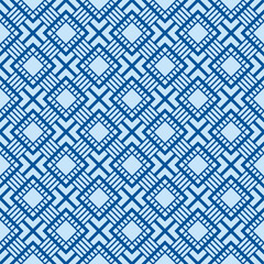 Fototapeta premium Japanese Square Weave Diamond Vector Seamless Pattern