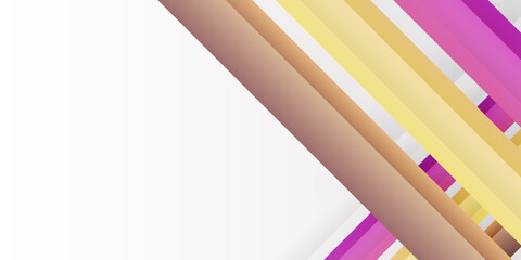 Modern simple abstract yellow brown purple stripe background