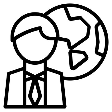 recommend clip art: global outline icon