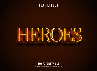 fantasy heroes golden luxury editable text effect