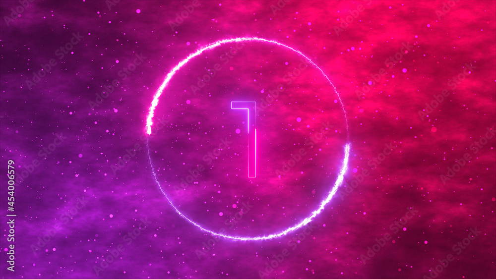 Wall mural saber circle with clouds background for technology background