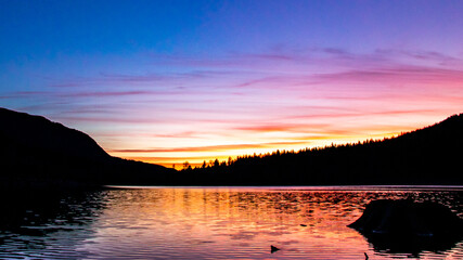 Rattlesnake Lake at Sunset. Located in North Bend, WA 