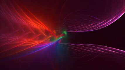 Fototapeta premium 3D rendering abstract multicolor fractal light background