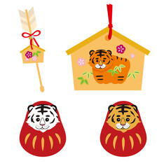 絵馬＿寅ダルマ＿破魔矢