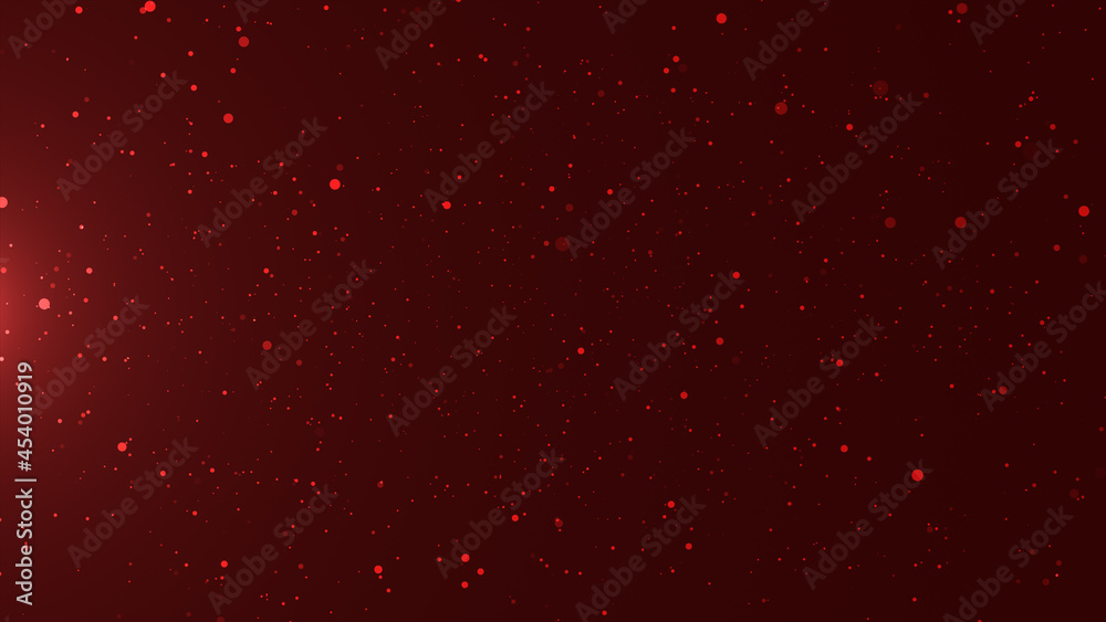 Wall mural red particle background with flare