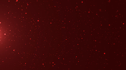 Red particle background with flare

