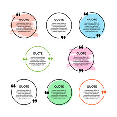 Set of quote box frames