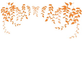 Fototapeta na wymiar autumn leaves on white background -illustration design 