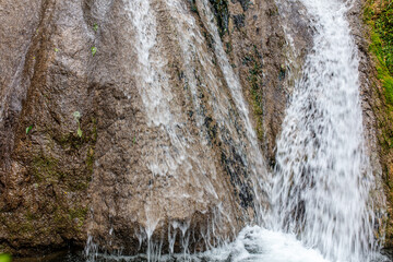 Obraz na płótnie Canvas Waterfall on a mountain river.