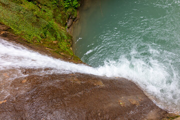 Waterfall on a mountain river.