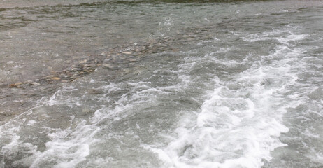 Stormy water in the river as a background.