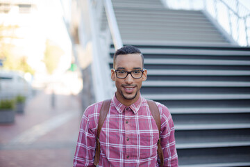 Portrait of man outdoors