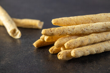 Grissini sticks. Traditional italian bread sticks.