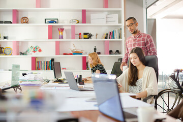 People working together in office