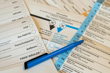 Ballot paper for the 2021 federal election