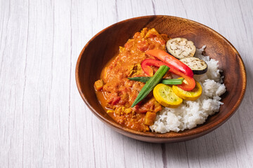 カレーライス 夏野菜のスパイスカレー