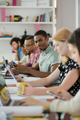 Fototapeta premium People working at conference table in office