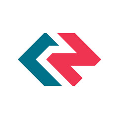 CZ or CN logo design, creative monogram letter logo vector