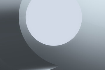 Wide Abstract Geometric Mechanical Background (3D Illustration)